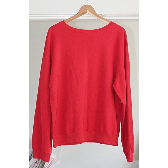 Tom and Jerry Cartoon Sweatshirt, Cotton Blend - Red - XL - Picture 7 of 8